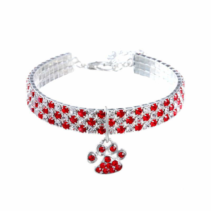 Rhinestone Pet Necklace Collar