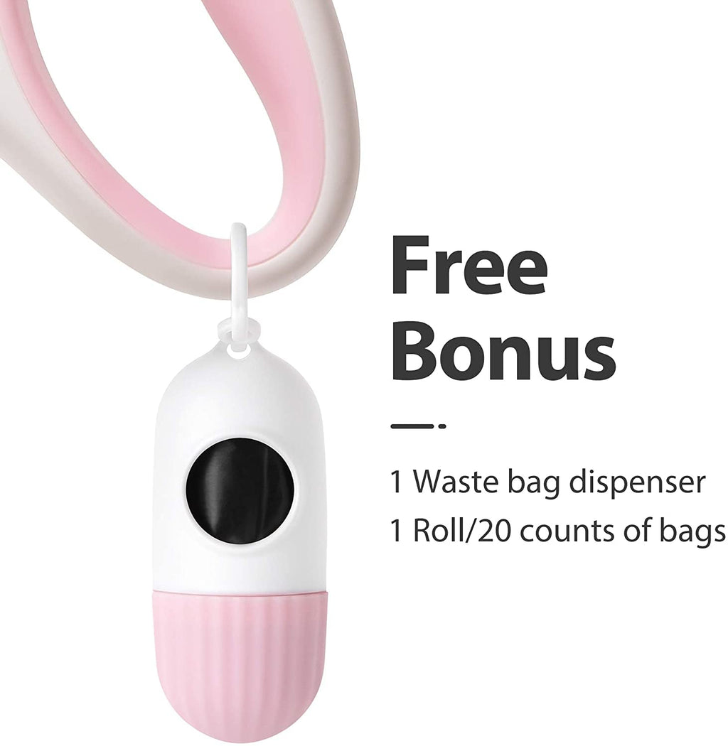 Retractable Dog Leash – 16 ft with Waste Bag Dispenser