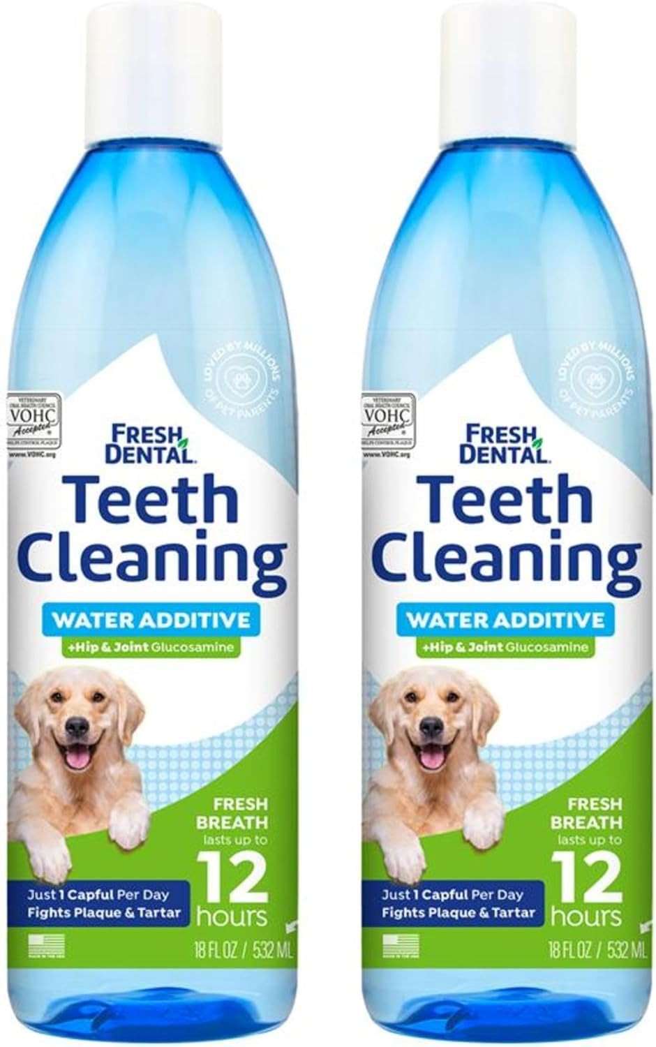 Dog Dental Water Additive – 2 Pack, 18 oz Each