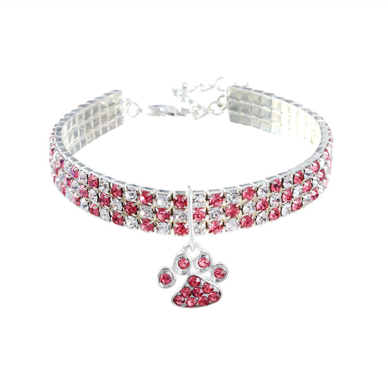 Rhinestone Pet Necklace Collar