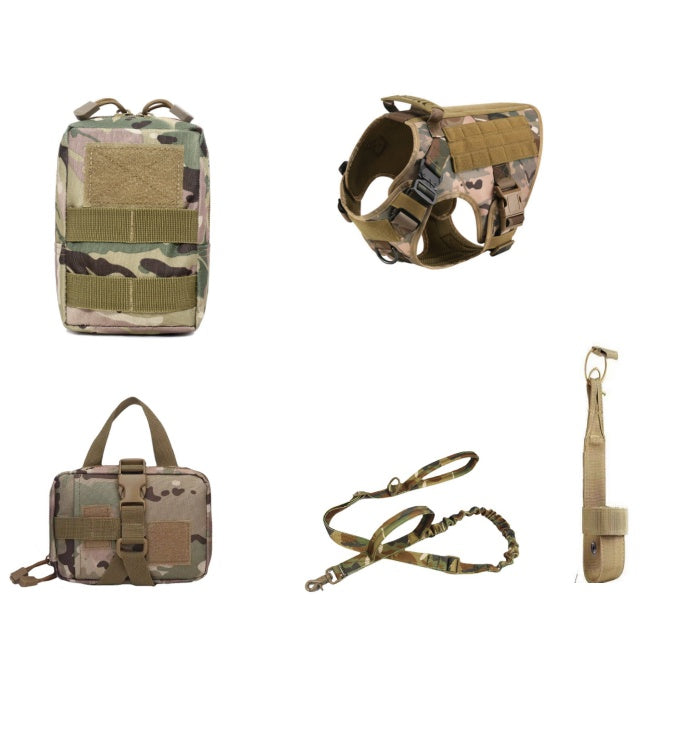 Tactical Dog Harness & Leash 5-Piece Set