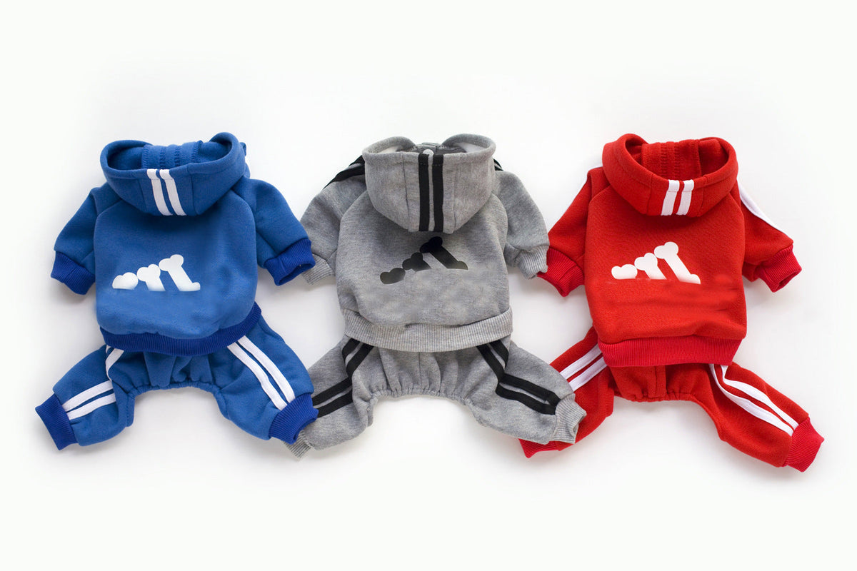 Fleece-Lined Four-Legged Dog Jumpsuit