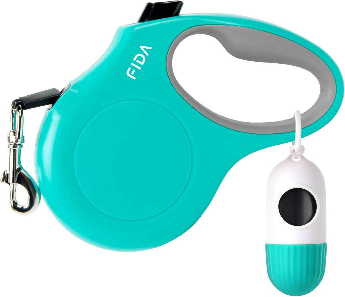Retractable Dog Leash – 16 ft with Waste Bag Dispenser