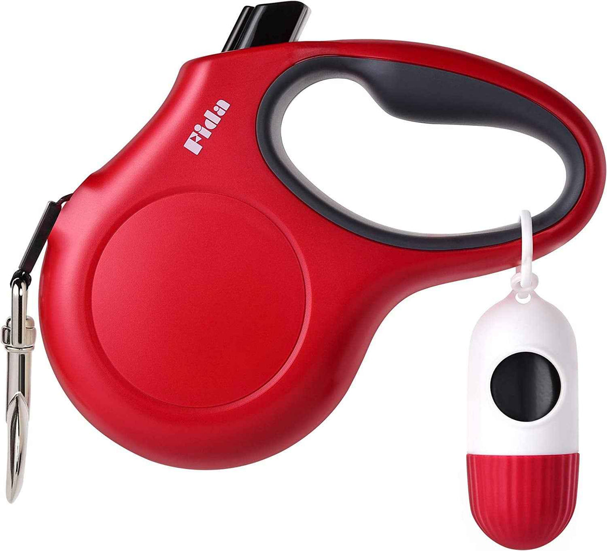 Retractable Dog Leash – 16 ft with Waste Bag Dispenser