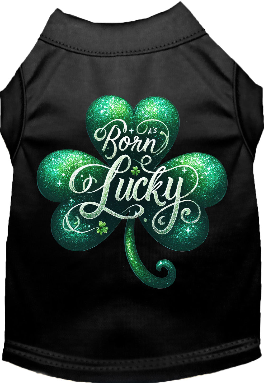 Adorable Cat or Dog Shirt for Pets "A's Born Lucky"