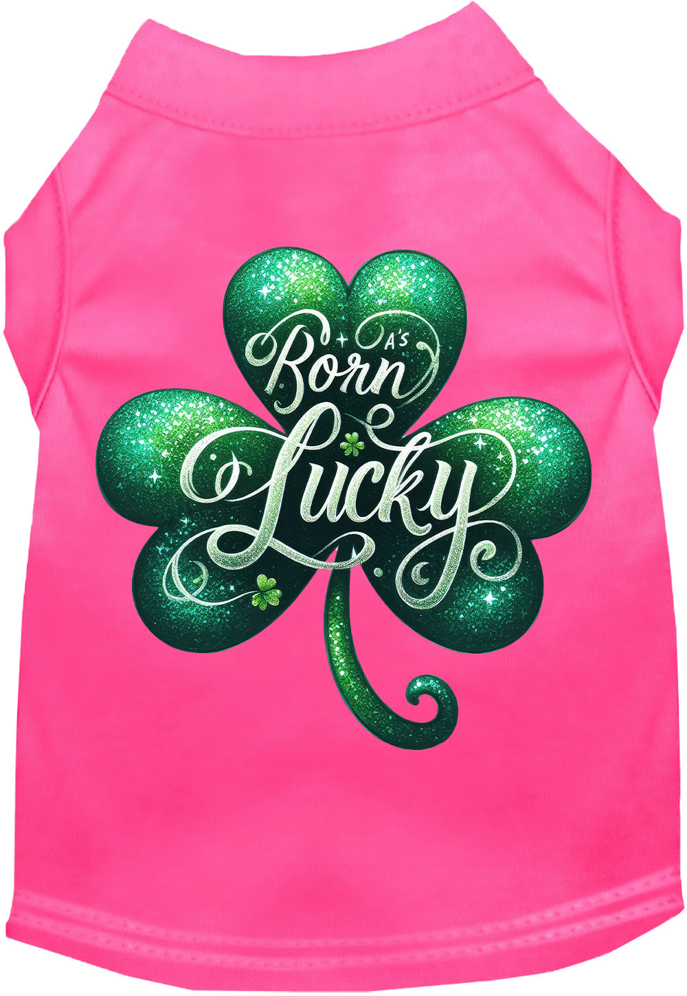 Adorable Cat or Dog Shirt for Pets "A's Born Lucky"