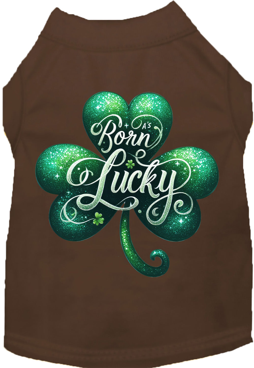 Adorable Cat or Dog Shirt for Pets "A's Born Lucky"