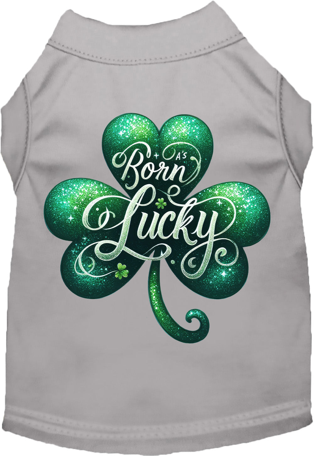 Adorable Cat or Dog Shirt for Pets "A's Born Lucky"