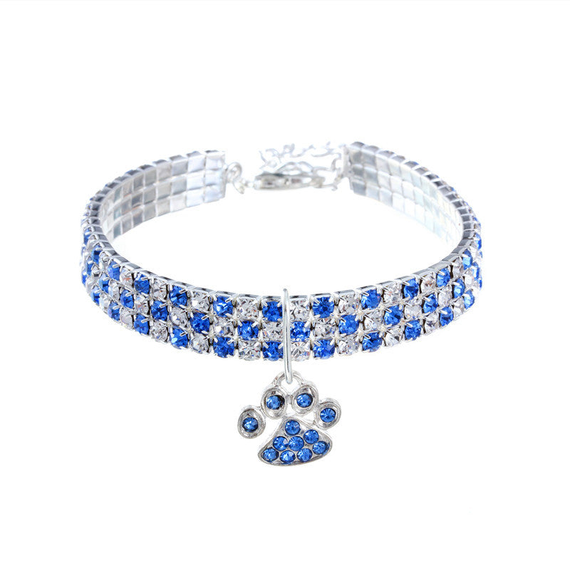 Rhinestone Pet Necklace Collar