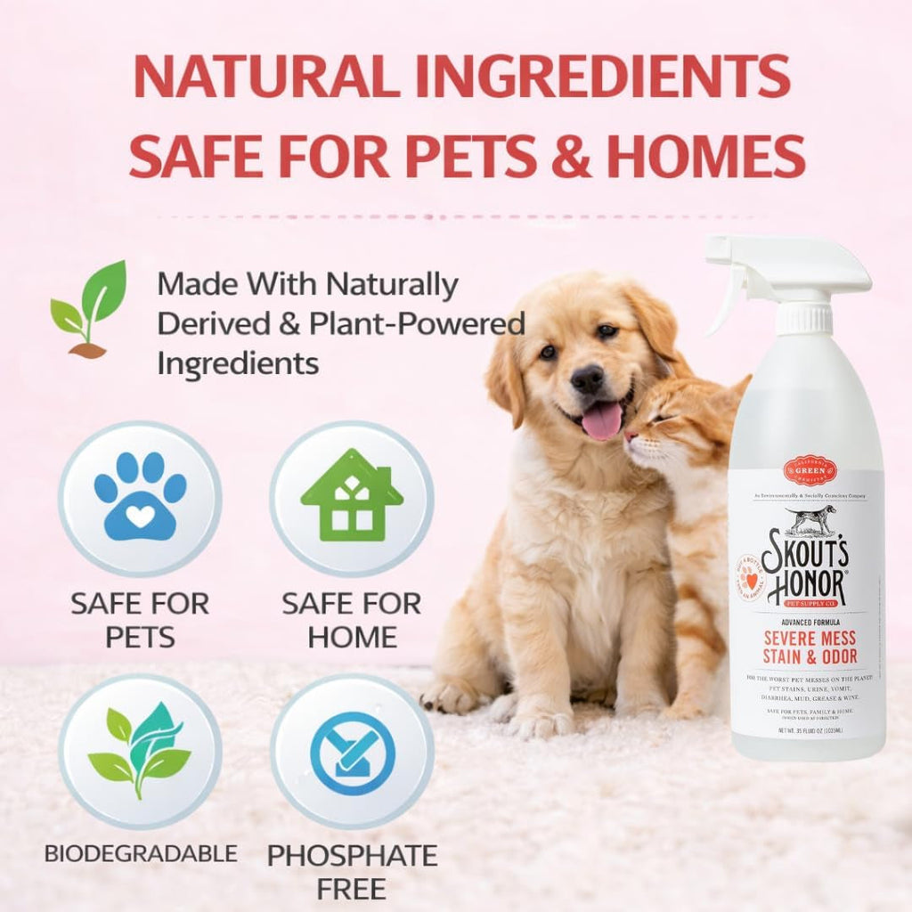 Skout's Honor Pet Stain & Odor Eliminator Spray – 35 oz