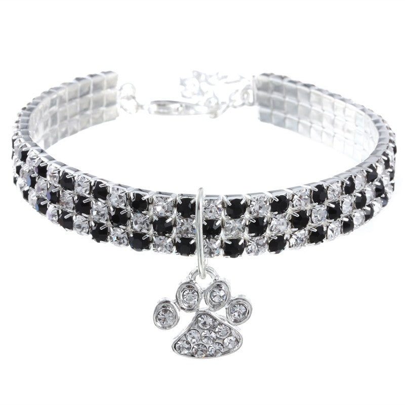 Rhinestone Pet Necklace Collar