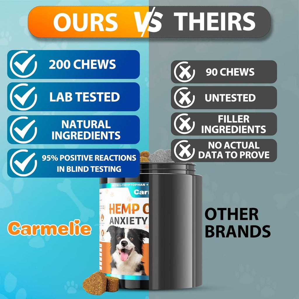 Hemp Calming Soft Chews for Dogs – 200 Count