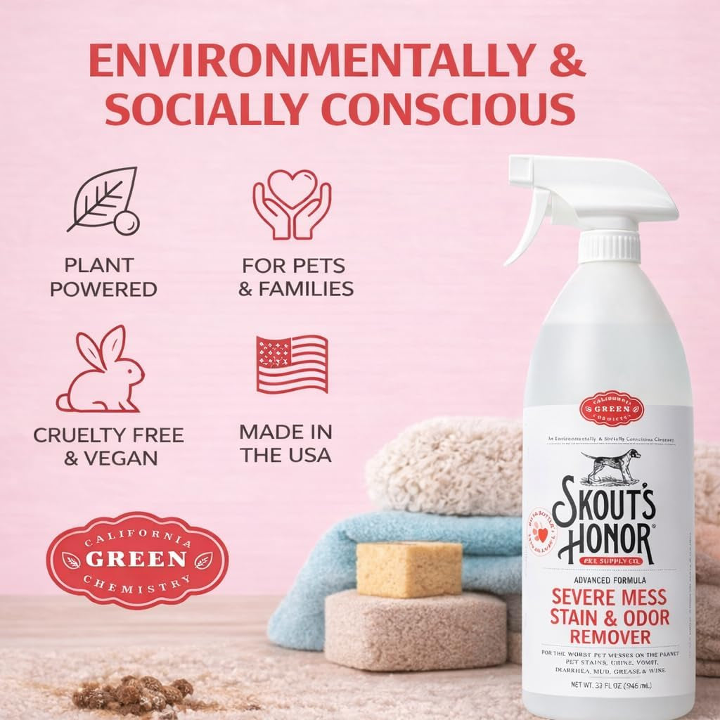 Skout's Honor Pet Stain & Odor Eliminator Spray – 35 oz