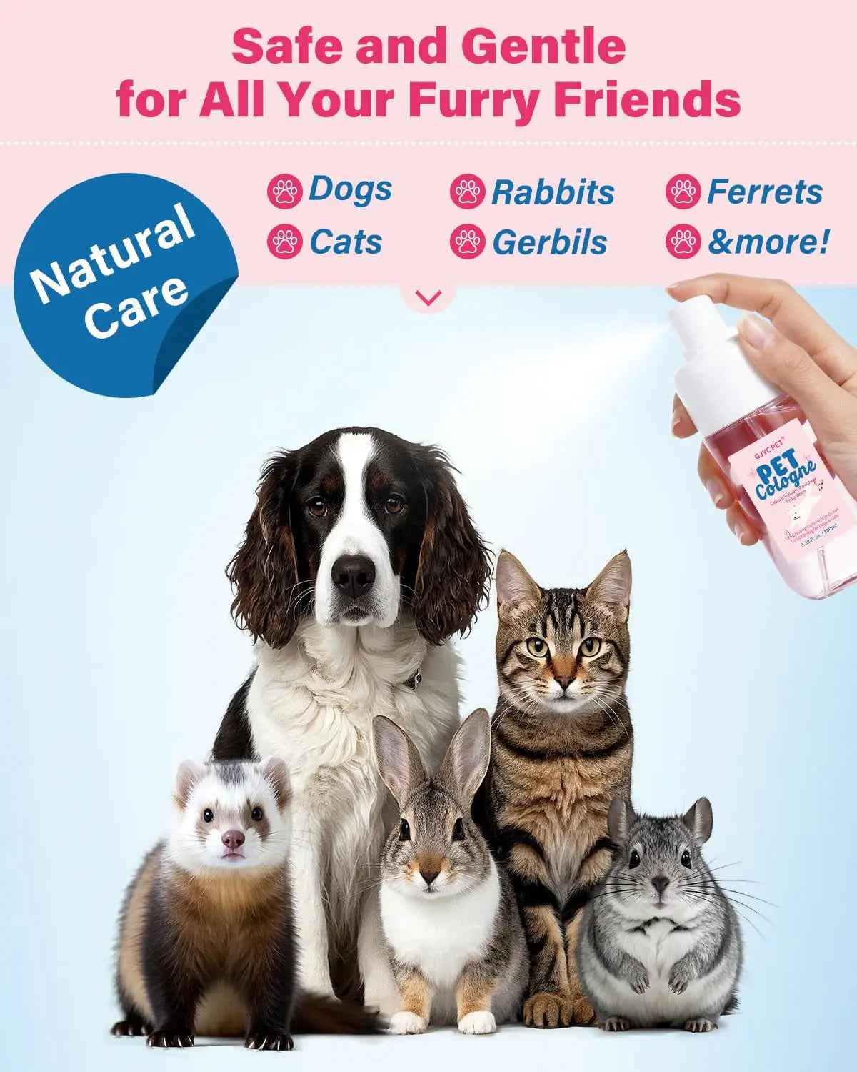 Dog & Cat Cologne Spray – Powder Scent, 3.38 fl oz