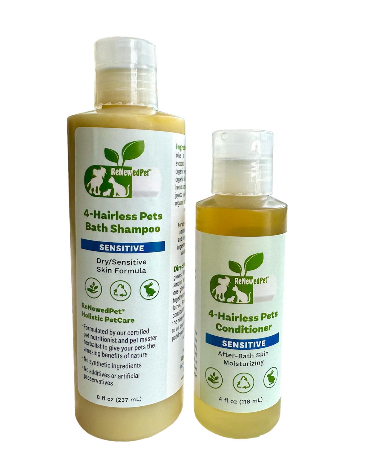 ReNewedPet Hairless Pet Sensitive Shampoo & Conditioner Set