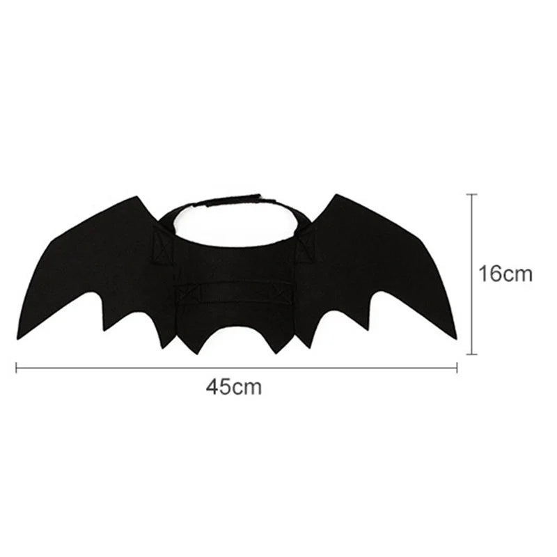 Wholesale Cute Cat Cosplay Costume Black Bat Wings Safety Belt Role Playing Pet Cat Dog Halloween Party Decoration Supplies