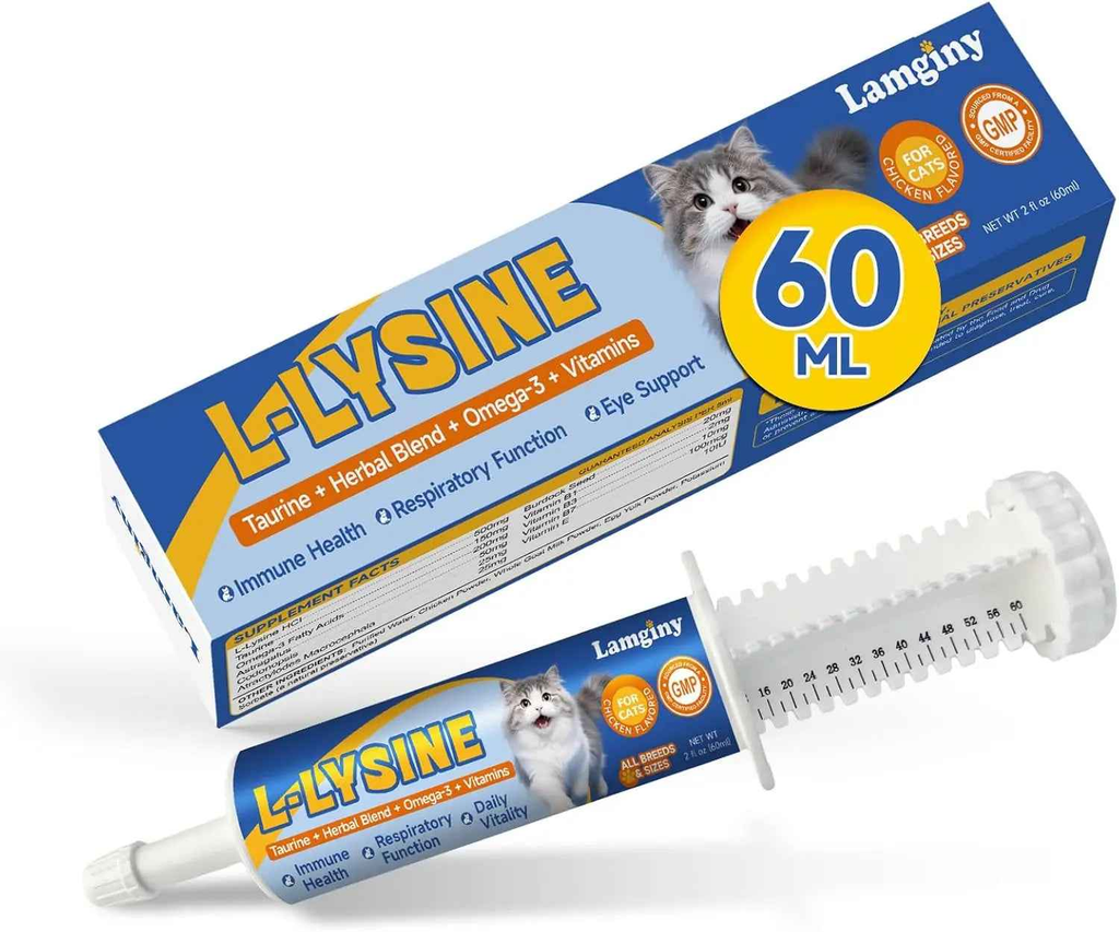 L-Lysine Supplement Paste for Cats – 60 ml