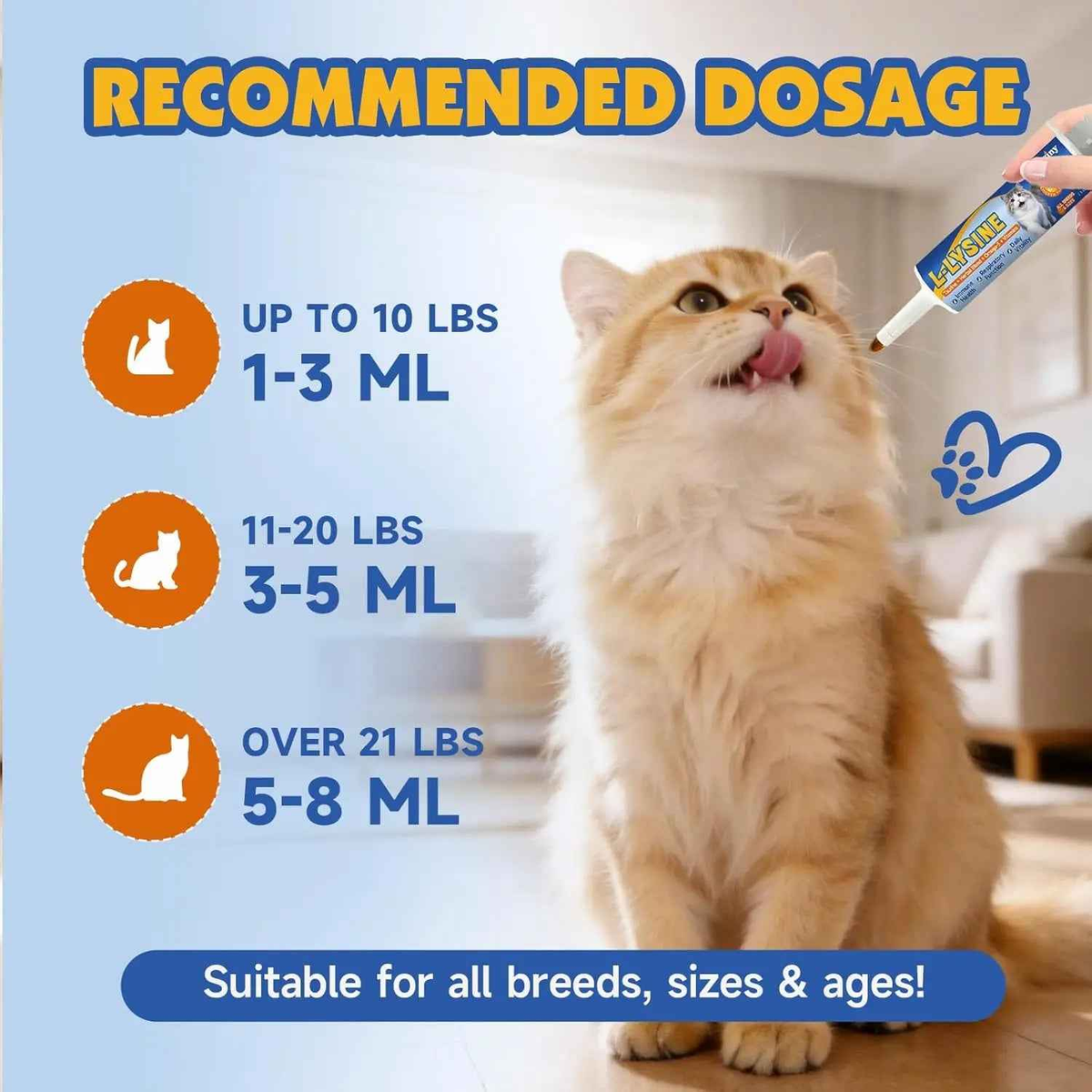 L-Lysine Supplement Paste for Cats – 60 ml
