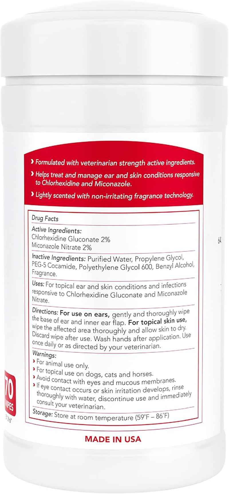 Nootie Medicated Dog & Cat Wipes – 70 Count, XL