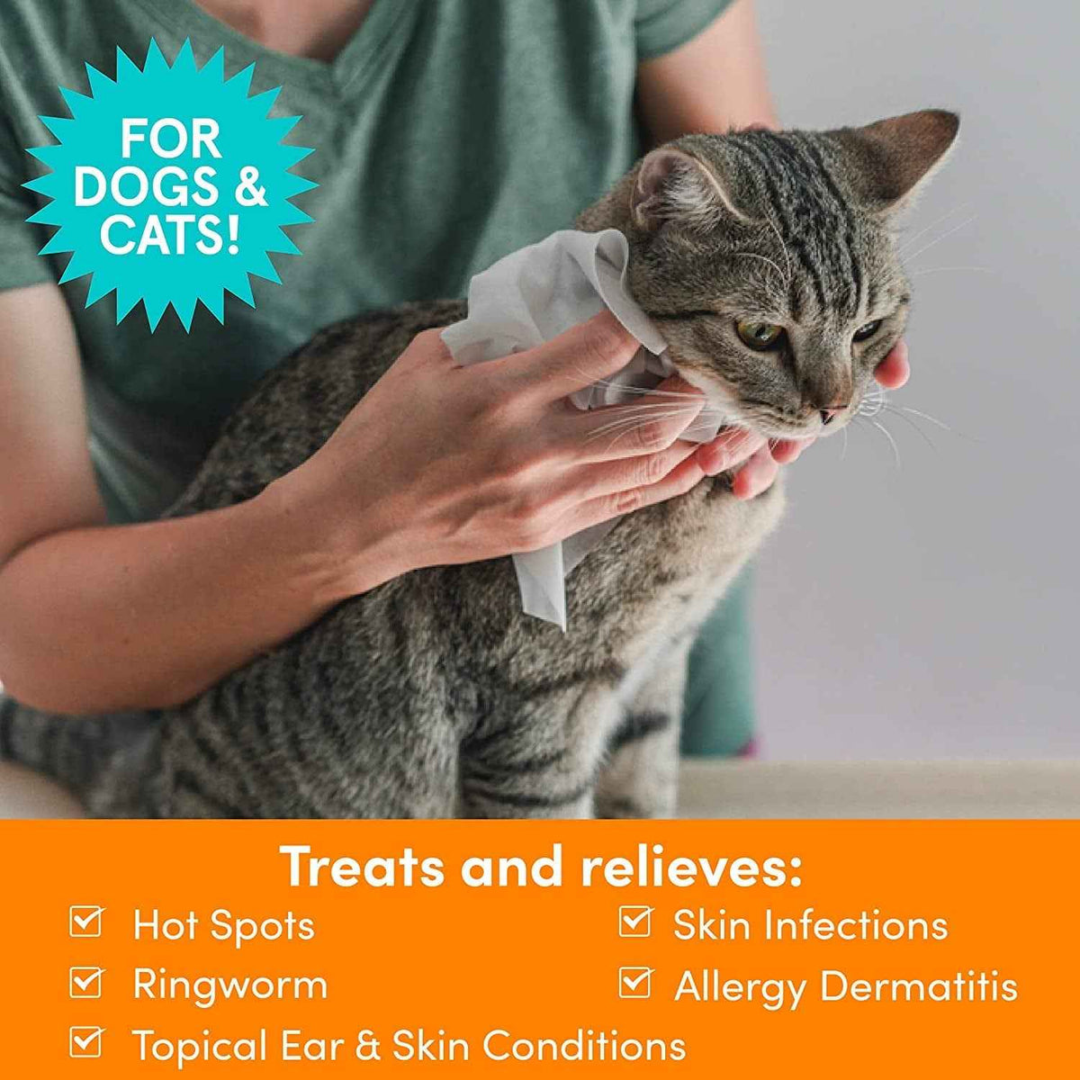 Nootie Medicated Dog & Cat Wipes – 70 Count, XL