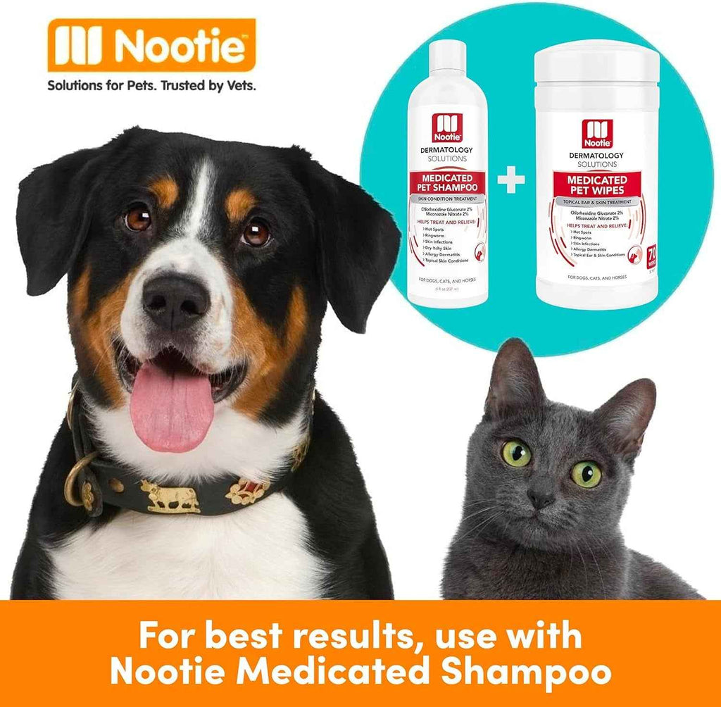 Nootie Medicated Dog & Cat Wipes – 70 Count, XL