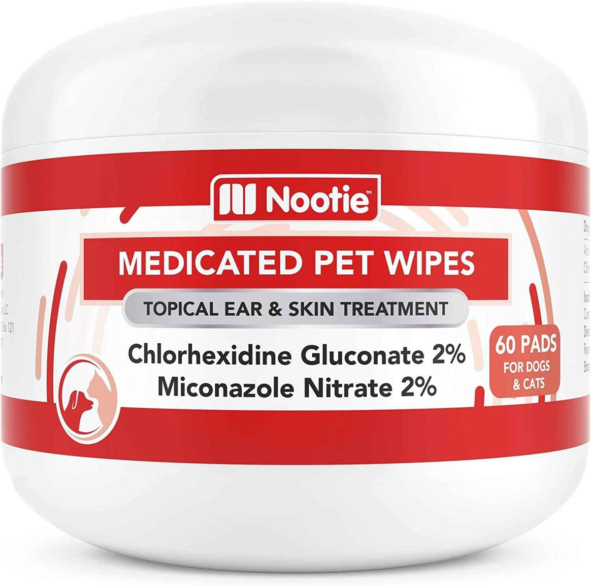 Nootie Medicated Dog & Cat Wipes – 70 Count, XL