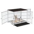 Furniture-Style Dog Crate with 3 Doors & Removable Tray