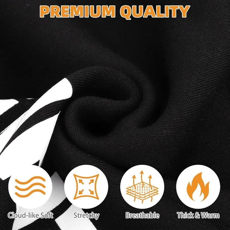 LETVIA Dog Hoodie Security Clothes Soft Warm Fleece Pets Cold Weather Halloween Costumes Security Printed Pet Sweaters with Hat