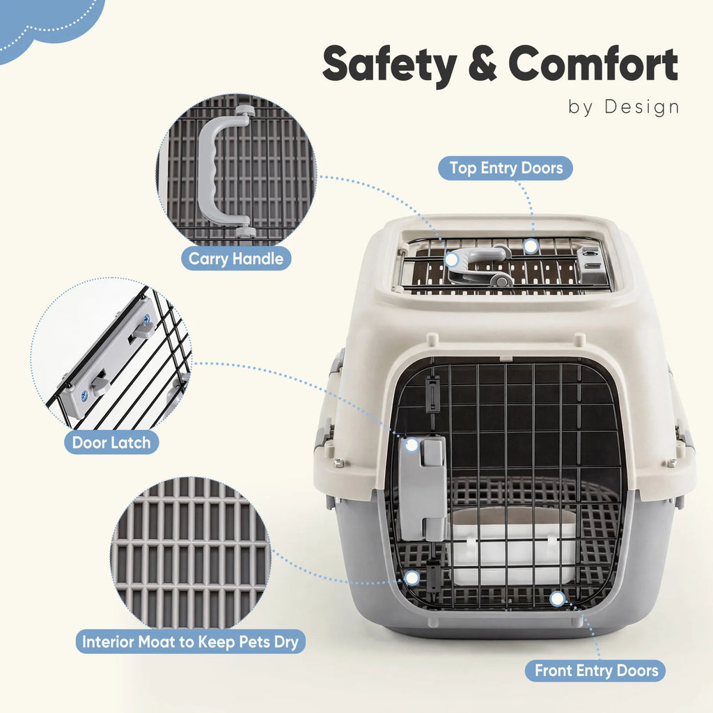 Hard-Sided Pet Carrier with Top & Front Entry
