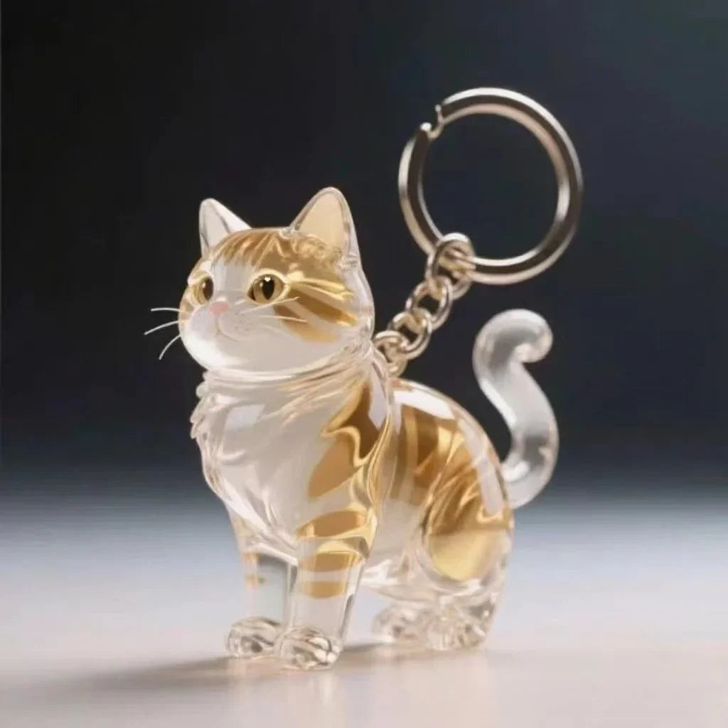 Cute Cat Dog Pet Hair Storage Box Keychain Bag Hanging Decoration Cat Hair Transparent Creative Souvenir,Pet Memorial Ideal Gift