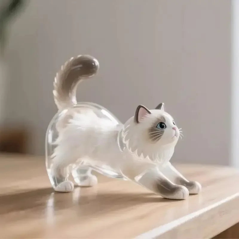 Cute Cat Dog Pet Hair Storage Box Keychain Bag Hanging Decoration Cat Hair Transparent Creative Souvenir,Pet Memorial Ideal Gift
