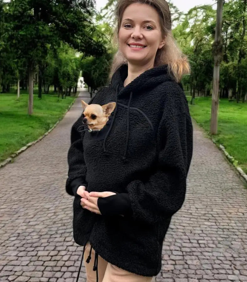 Personalized Dog Hoodie Carrier with Pocket ,Soft Pet Sweatshirt Dog Lovers, Perfect Dog Mom Gift