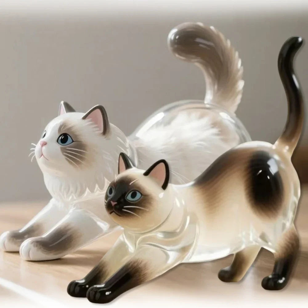 Cute Cat Dog Pet Hair Storage Box Keychain Bag Hanging Decoration Cat Hair Transparent Creative Souvenir,Pet Memorial Ideal Gift