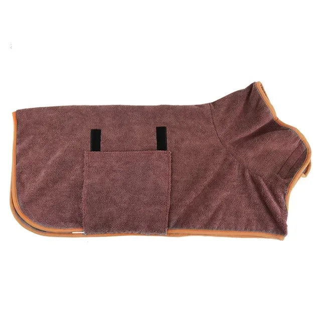 Pet Bathrobe, Highly Absorbent Dog Drying Clothes, Quick-Drying Adjustable Towel Fabric, Small, Medium, Large Size Pet Dog and Cat Bathrobe