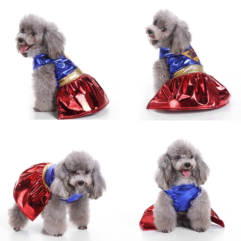 Pet Dog Dress Halloween Super Claw Skirt Cat Princess Dress Up Outfit Chihuahua Yorkie Party Funny Cosplay Clothes Pet Costume