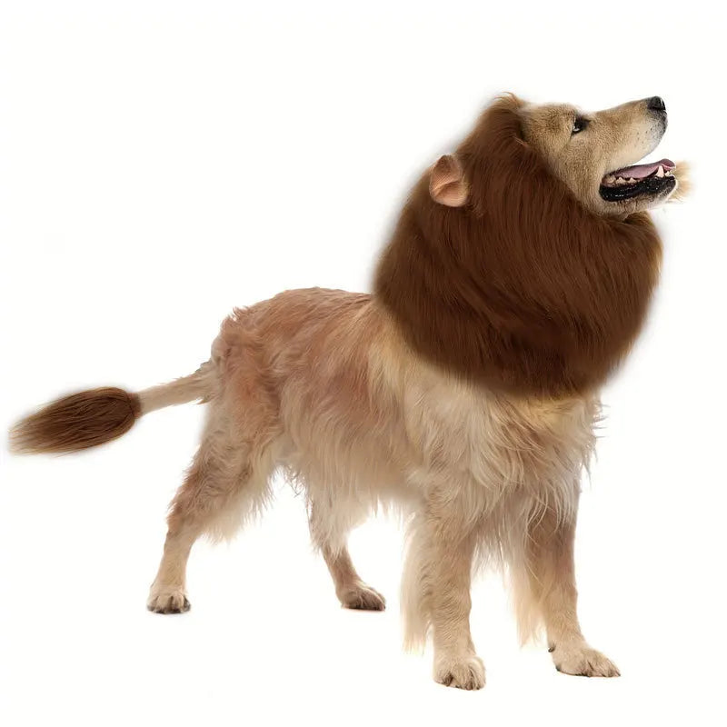 Lion Mane Wig with Ears for Dogs & Cats