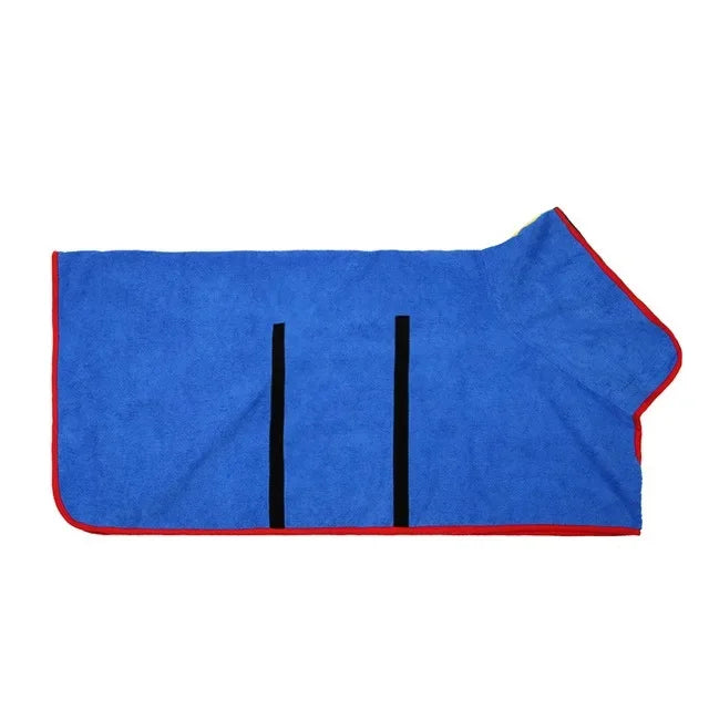 Pet Bathrobe, Highly Absorbent Dog Drying Clothes, Quick-Drying Adjustable Towel Fabric, Small, Medium, Large Size Pet Dog and Cat Bathrobe