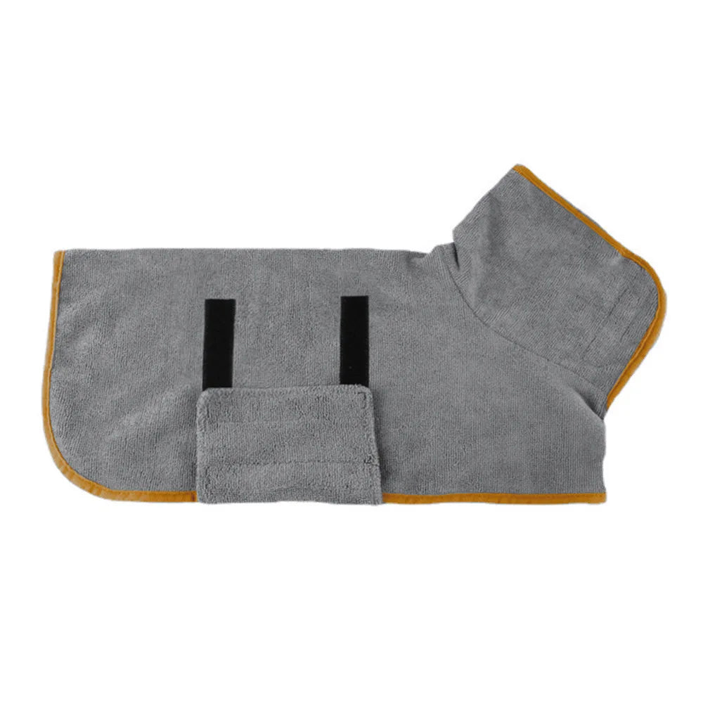 Pet Bathrobe, Highly Absorbent Dog Drying Clothes, Quick-Drying Adjustable Towel Fabric, Small, Medium, Large Size Pet Dog and Cat Bathrobe