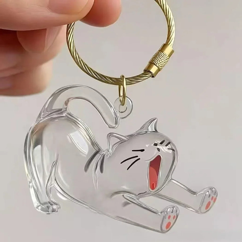 Cute Cat Dog Pet Hair Storage Box Keychain Bag Hanging Decoration Cat Hair Transparent Creative Souvenir,Pet Memorial Ideal Gift