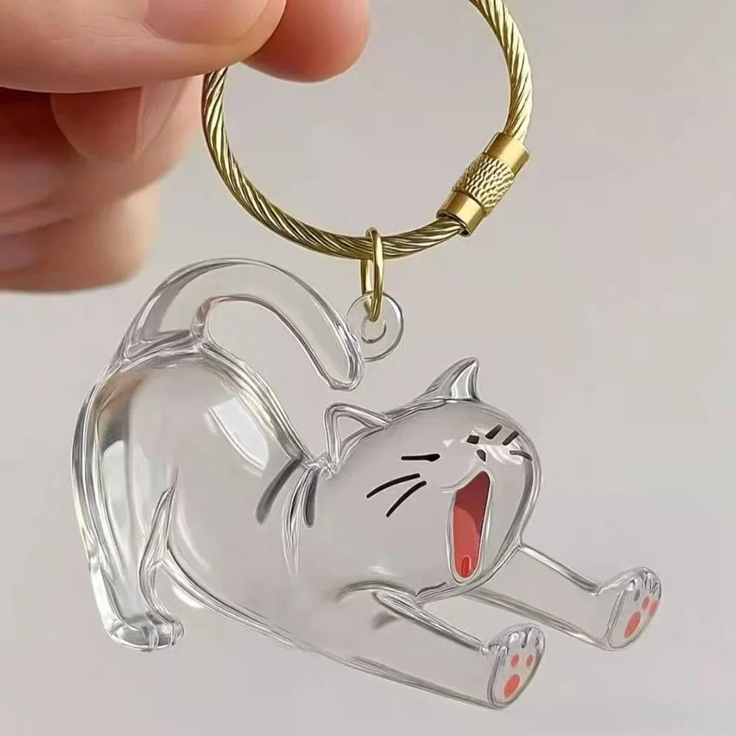 Cute Cat Dog Pet Hair Storage Box Keychain Bag Hanging Decoration Cat Hair Transparent Creative Souvenir,Pet Memorial Ideal Gift