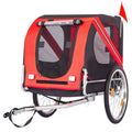 Foldable Dog Bike Trailer with Mesh Windows