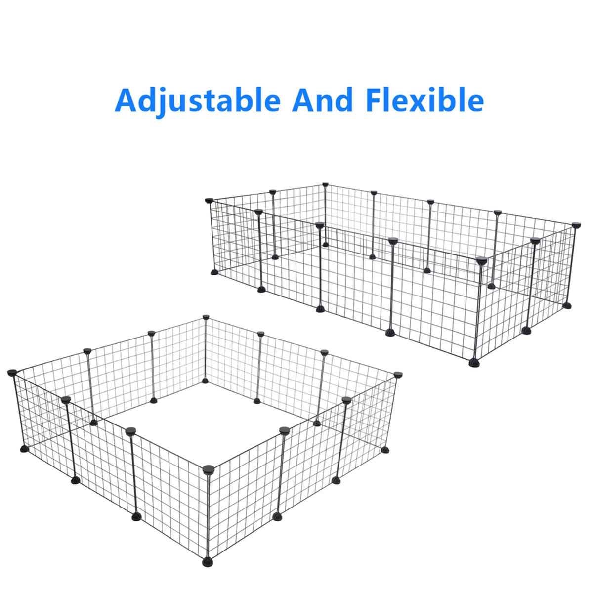 Modular Metal Wire Playpen for Small Animals