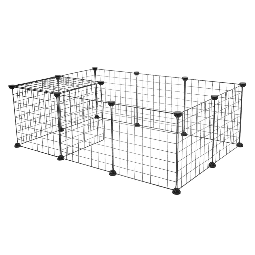 Modular Metal Wire Playpen for Small Animals