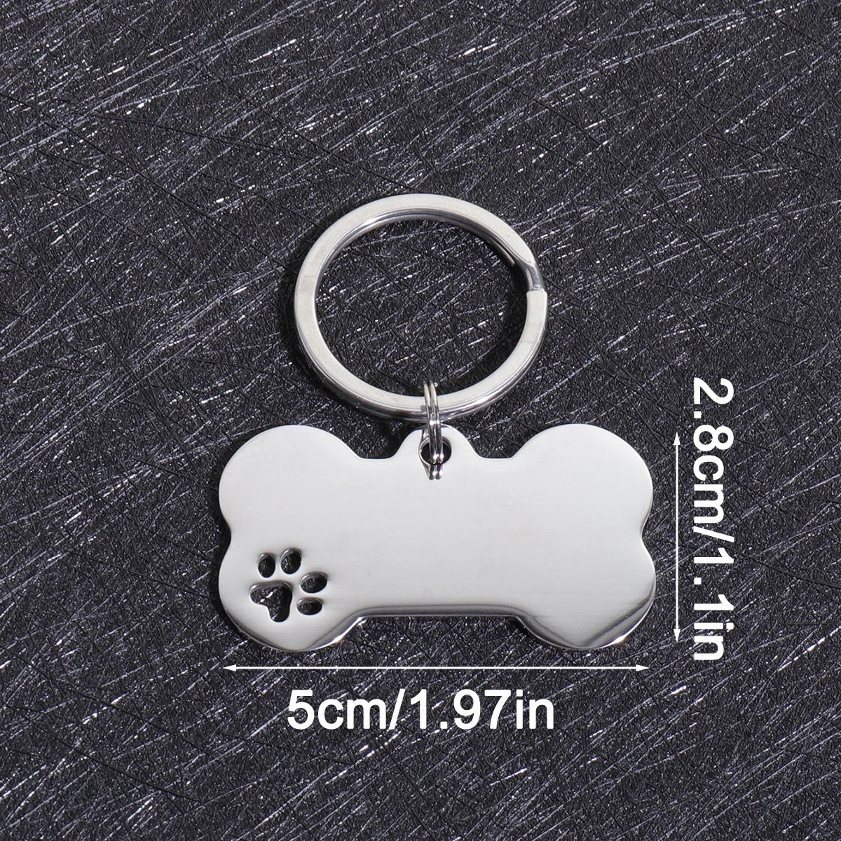 Custom Name Dog Tag Bone Shaped Personalized Name Pets ID Tag Laser Engraving Number Anti-lost Pendant Customized Text Dog Tags