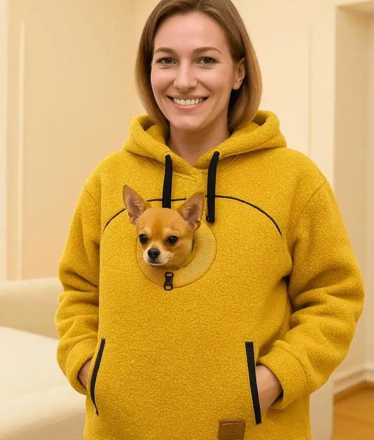 Personalized Dog Hoodie Carrier with Pocket ,Soft Pet Sweatshirt Dog Lovers, Perfect Dog Mom Gift