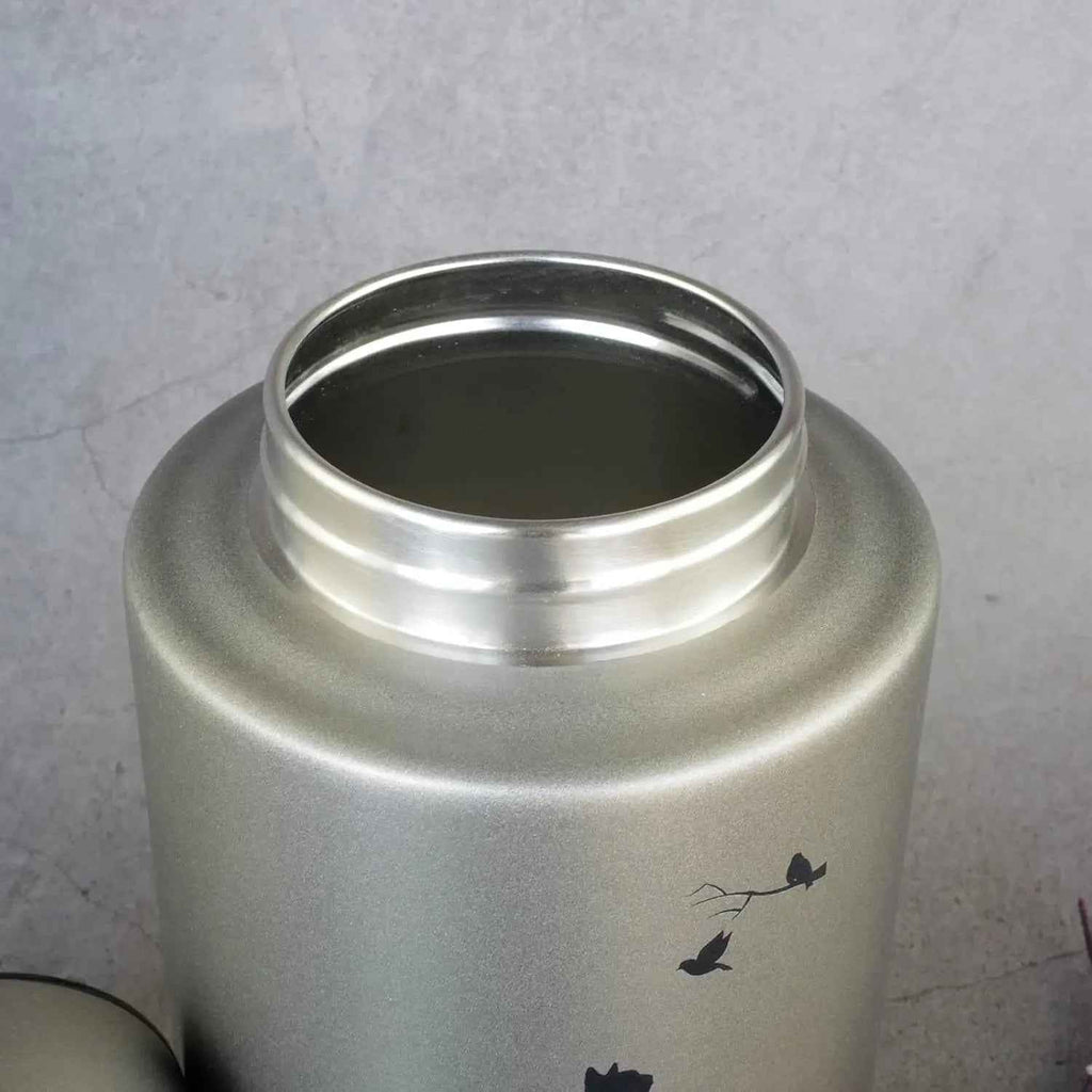 Stainless Steel Pet Memorial Urn with Screw-Top Lid