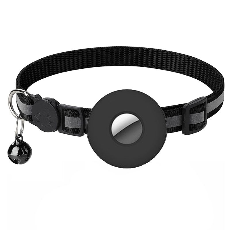 Reflective Pet Collar with Bell & AirTag Holder