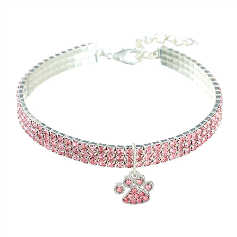 Rhinestone Pet Necklace Collar