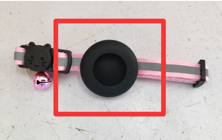 Reflective Pet Collar with Bell & AirTag Holder