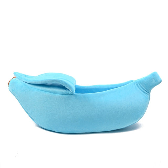 Banana-Shaped Plush Pet Bed